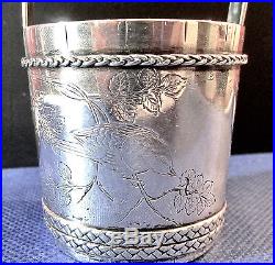 Antique Gorham Sterling Silver Bucket Motif Master Salt Cellar 1880