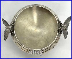 Antique Gorham Sterling Silver Open Salt Cellar With Butterfly's3.5/8 63g