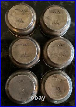 Antique John Hasselbring Sterling Silver Salt Cellars, Salt Spoons & Shakers Set