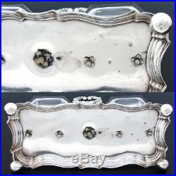 Antique Louis Philippe Era French Sterling Silver Double Open Salt or Sweetmeat