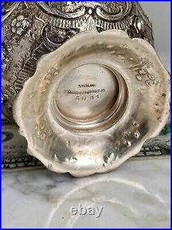 Antique MARSHALL FIELDS Sterling Silver Master SALT CELLAR #5091 Cherubs-97.6g