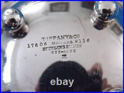 Antique Pair TIFFANY & CO. Sterling Silver plates Salt Cellars 1900 1940