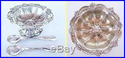 Antique Russian Silver Salt Dish W 2 Salt Caviar Spoons Scoops Moscow 1866#4305
