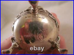 Antique S. Kirk & Son. 925 Sterling Silver Repousse Footed Salt Shaker 70g 4.5