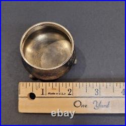 Antique Salt Cellar Cauldron Imperial Russian Silver 84