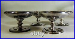 Antique Set 4 CHRISTOFLE Salt Cellars Silver Vermeil Gold Wash Tazza France