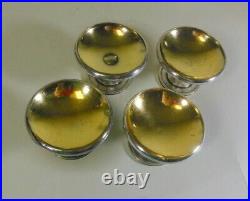 Antique Set 4 CHRISTOFLE Salt Cellars Silver Vermeil Gold Wash Tazza France