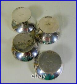 Antique Set 4 CHRISTOFLE Salt Cellars Silver Vermeil Gold Wash Tazza France