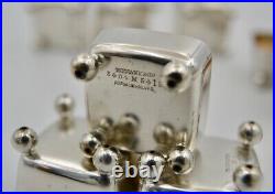Antique Set of of 12 Tiffany & Co Salt Cellars Sterling Silver Vermeil 20th C