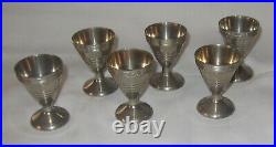 Antique Silver Plated Egg Cruet with 6 Egg Cups, 6 Spoons & 2 Salt Cellars