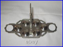 Antique Silver Plated Egg Cruet with 6 Egg Cups, 6 Spoons & 2 Salt Cellars