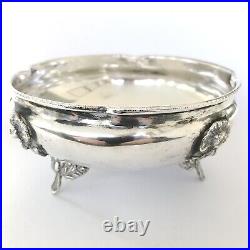 Antique Silver Salt Cellar, 800 Silver Open Salt