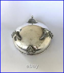 Antique Silver Salt Cellar, 800 Silver Open Salt