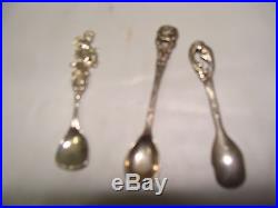 Antique Sterling Salts with spoons