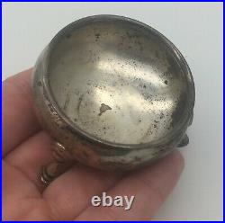 Antique Sterling Silver Condiment Set, Salt Cellar + Pepper Shaker + Mustard Pot
