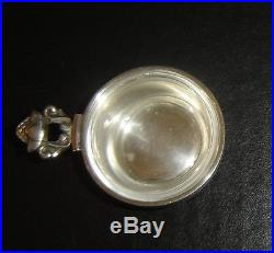Antique Sterling Silver Georg Jensen Acorn Pair Salt Cellar W Glass Liner 1915
