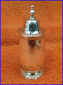 Antique Sterling Silver Hallmarked Heavy Pepper Shaker 1924, Oldfield Ltd