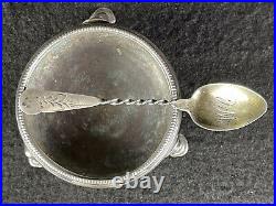 Antique Sterling Silver Master Salt Cellar Footed Bowl London Hallmarked 1760's