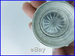 Antique Sterling Silver Open Salt Cellar with Glass liner 1823