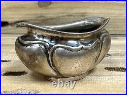 Antique Sterling Silver Salt Cellar 1908 Birmingham Joseph Gloster T718