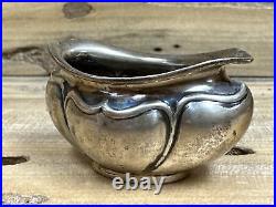 Antique Sterling Silver Salt Cellar 1908 Birmingham Joseph Gloster T718