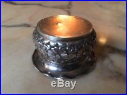 Antique Sterling Silver Salt Cellars With Spoons (6)