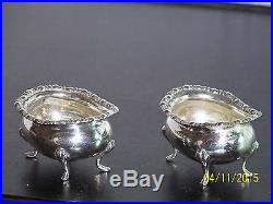 Antique Sterling Silver c1800's Salt Cellars Bowls