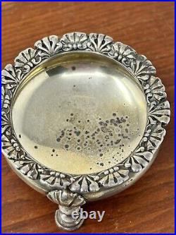 Antique Tiffany & Co Sterling Silver Footed Shell Rim Salt Cellar #4174 54g