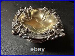 Antique Victorian Fancy Tiffany & Co. Makers Soldered Silver Master Salt Cellar