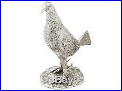 Antique Victorian Sterling Silver'Game Bird' Pepperette