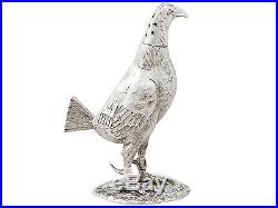 Antique Victorian Sterling Silver'Game Bird' Pepperette