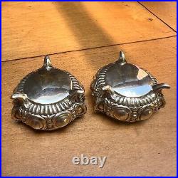 Antique Wilhelm T Binder German 800 Silver Art Nouveau Salt Cellars