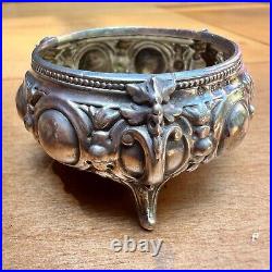 Antique Wilhelm T Binder German 800 Silver Art Nouveau Salt Cellars