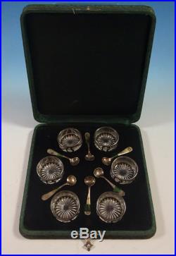 Antique by Alvin Sterling Silver Salt Cellar Set 12Pc with Fitted Case (#1343)