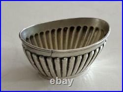 Antique set Of 4 Whiting Sterling Silver Salt Cellars Fluted Reeded Sides 5014