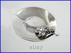 Arte Oro Italy AR Sterling Silver Grape Vine Trinket Dish Open Salt Cellar 16.3g