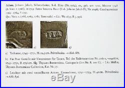 Augsburg Hand Wrought Solid Trencher Silver Salt IIA 1759 Judaic inscription