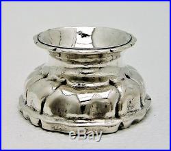 Augsburg Hand Wrought Solid Trencher Silver Salt IIA 1759 Judaic inscription