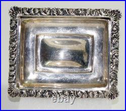 Austro-Hungarian 13 silver rectangular footed SALT CELLAR 1836y Vienna no mono