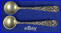 B. S. S. Co Repousse Sterling Salt Footed Cellar Spoon Kirk Stieff Rose Baltimore