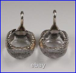 Bailey, Banks &Biddle Co. Sterling Silver & Glass Swan Cellars