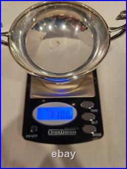 Boulenger France Sterling Silver Salt Cellar Condiment Bowl Caviar Dish Pedestal