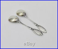 Boxed French Sterling Silver Open Salt Cellars with Salt Spoons