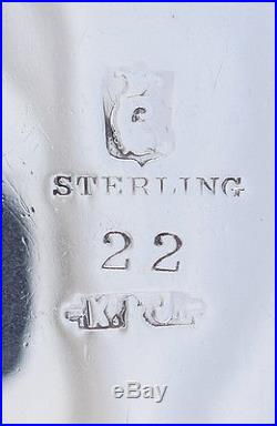 C1876-1880 Fab Pair Kennard & Jenks Sterling Silver Open Salt Cellars w Spoons
