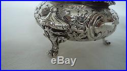 Chinaman' / Chinese Victorian 1855 Sterling / Solid Silver Salt Cellars Dishes