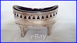 Cased Set 18th Century George III 1788 Solid Silver Salt Cellars / Dishes