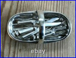 Charming Tiffany & Co. Sterling Silver Miniature Trug Garden Basket with Tools