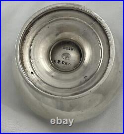 Coin Silver San Francisco Shulz & Fisher Ca. 1850's Salt Cellar(s) 1 5/8 tall