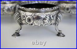 DAVID HENNELL English Georgian Sterling Silver Footed Salt Cellars c1749