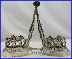 Double Salt Cellar With Handel/ Glass Inserts Sterling Silver 925 BEAUTIFUL 142G